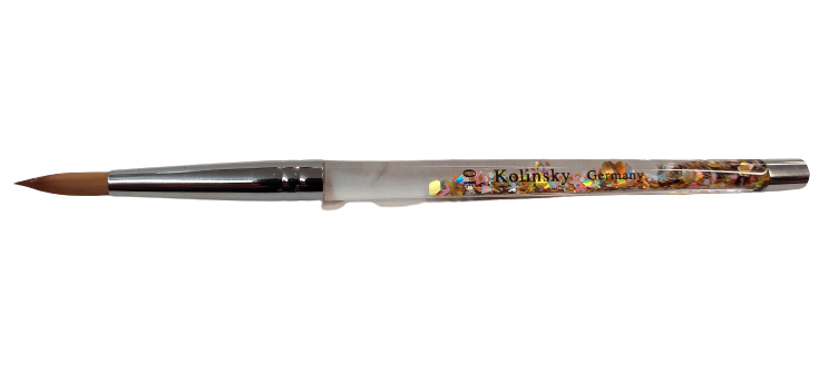 Hermoso pincel Kolinsky Germany con el cabo clear varios tamaños disponible