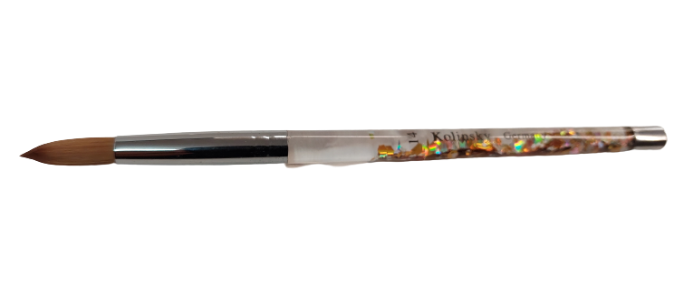 Hermoso pincel Kolinsky Germany con el cabo clear varios tamaños disponible