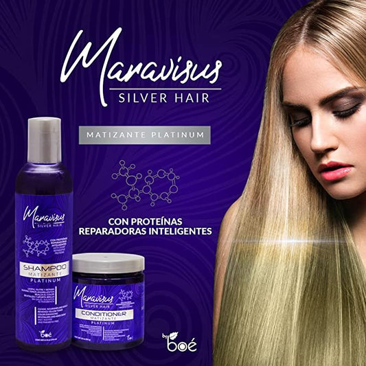 Maravisus Matizante libre de SULFATO SAL Y PARABENOS incluye Shampoo y Mascarilla
