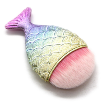 Nail Art Dust Brush Mermaids Nail Brush Remover Cleaner For Acrylic & UV Nail Gel Powder
