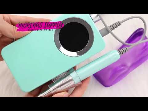 Taladro de uñas profesional sin escobillas, taladro eléctrico portátil de 35.000 RPM recargable, de baja vibración E para uñas perfectas para acrílico, gel, uñas naturales en salón o uso doméstico