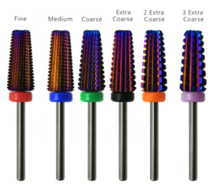 Nail Carbide 5 in 1 Bit, Nail Drill Bits Set-2 Way 3/32 Inch Size Drill Machine for Fast Remove Acrylic