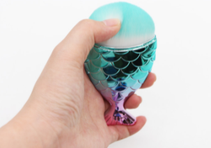 Nail Art Dust Brush Mermaids Nail Brush Remover Cleaner For Acrylic & UV Nail Gel Powder