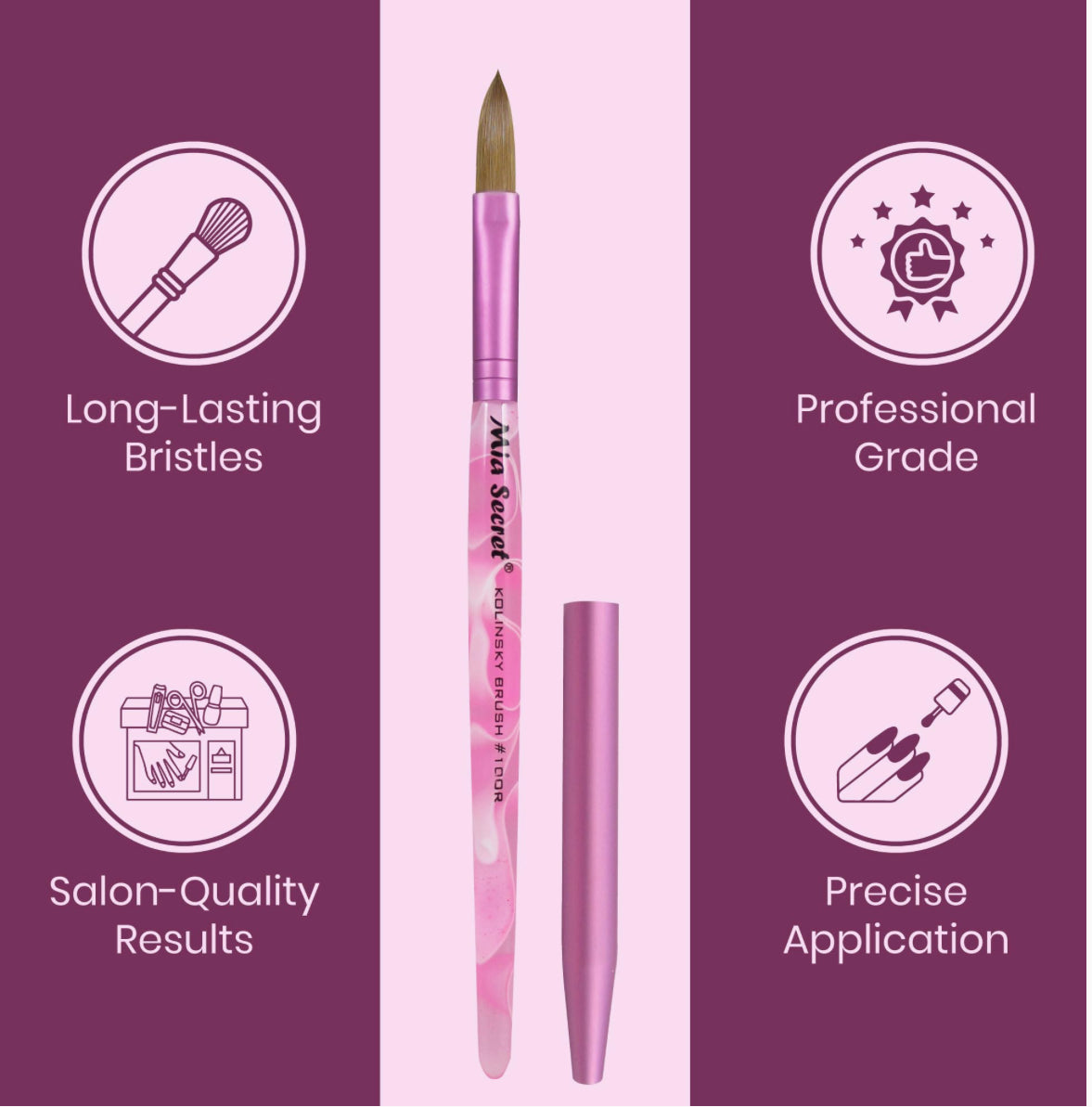 Mia Secret Pincel Acrilico Kolinsky 10 Pincel Kolinsky Premier #10