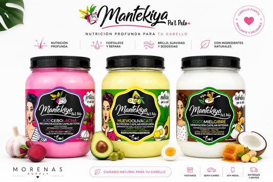 Mascarillas Mantekiya Pa'l Pelo NUTRICION HIDRATACION o FORTALECIMIENTO  escoje el tuyo ya