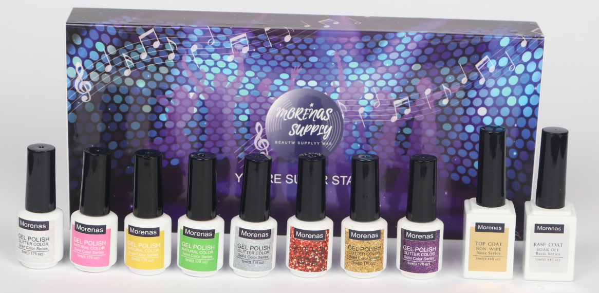 Coleccion YOUR A SUPER STAR 8 COLORES Y TOP Y BASE COAT EN GEL