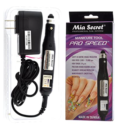 Mia secret Pro Speed Drill profecional 3,000rpm hasta 23,000 Manicure tool.