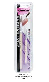 Academy Duo Nail Brushes Mia Secrets Duo de Pincel de Aplicación y Pincel de Arte.