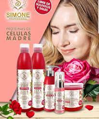 Simone Profesional Celulas Madres LIBRE DE SULFATO Y SAL KIT 5piezas